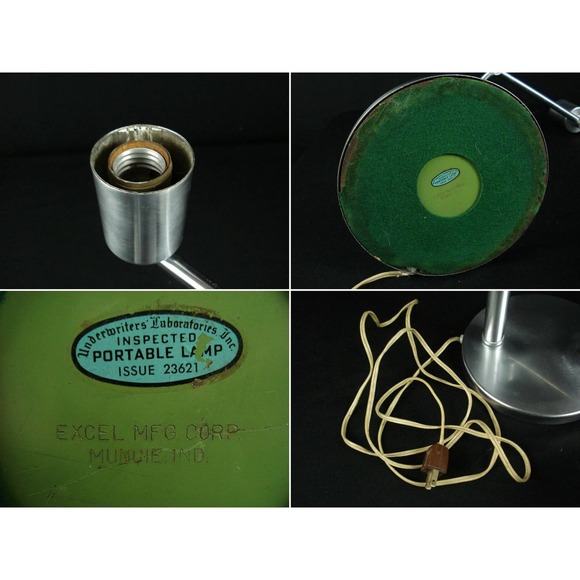 Swing Arm Stainless Table Desk Lamp Similar Walter Von Nessen Vintage - Picture 3 of 3